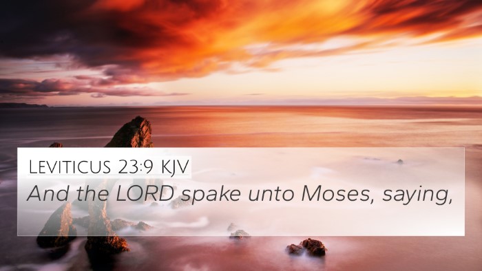 Leviticus 23:9 KJV Bible Verse Image