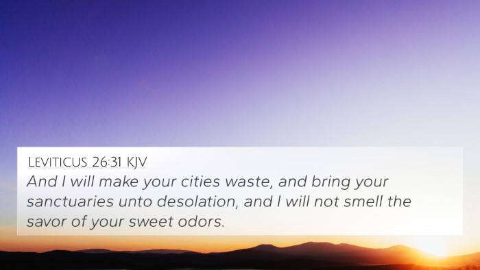 Leviticus 26:31 Explained