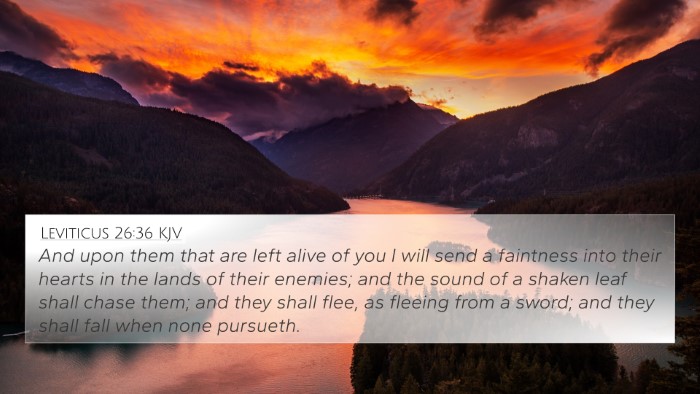 Leviticus 26:36 KJV Bible Verse Image