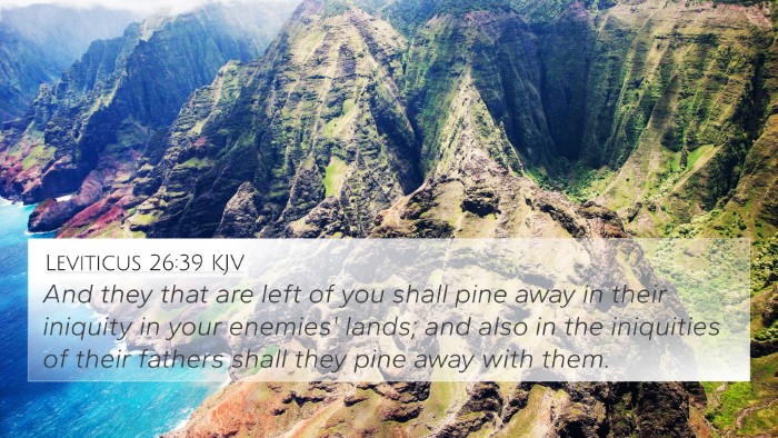 Leviticus 26:39 KJV Bible Verse Image