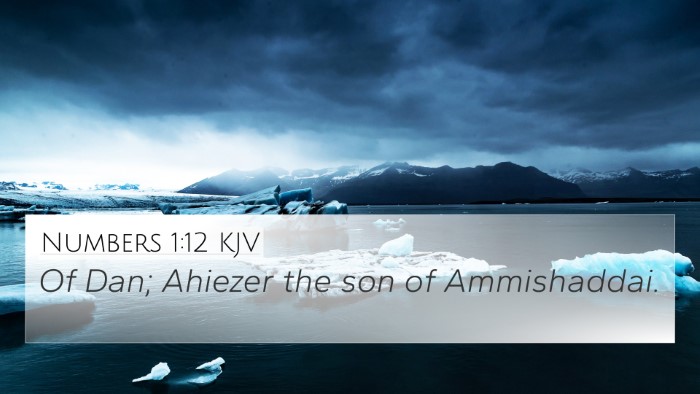 Numbers 1:12 KJV Bible Verse Image