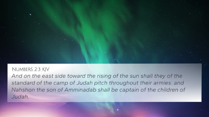 Numbers 2:3 KJV Bible Verse Image
