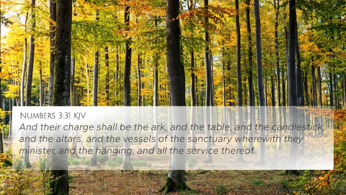 Numbers 3:31 KJV Bible Verse Image