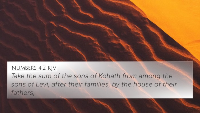 Numbers 4:2 KJV Bible Verse Image
