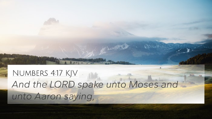 Numbers 4:17 KJV Bible Verse Image