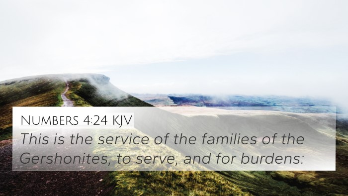 Numbers 4:24 KJV Bible Verse Image