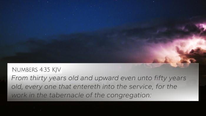 Numbers 4:35 KJV Bible Verse Image