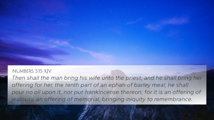 Numbers 5:15 KJV Bible Verse Image