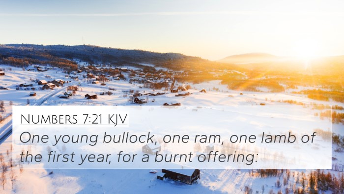Numbers 7:21 KJV Bible Verse Image