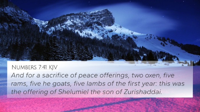 Numbers 7:41 KJV Bible Verse Image