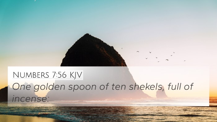 Numbers 7:56 KJV Bible Verse Image