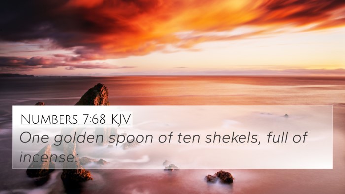 Numbers 7:68 KJV Bible Verse Image