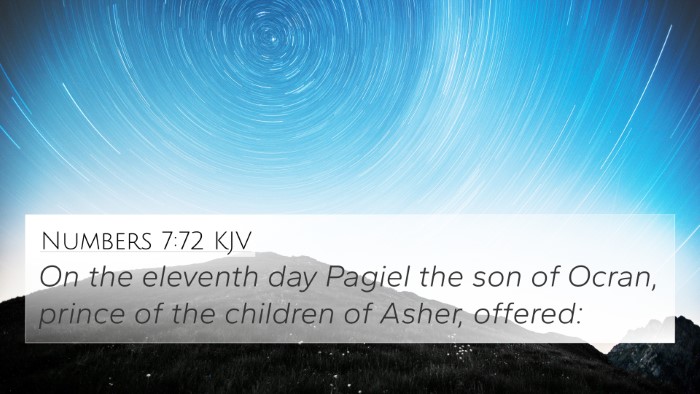 Numbers 7:72 KJV Bible Verse Image