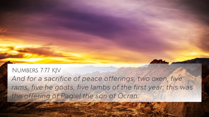 Numbers 7:77 KJV Bible Verse Image