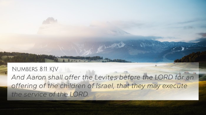 Numbers 8:11 KJV Bible Verse Image