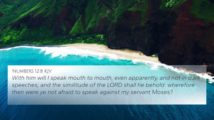 Numbers 12:8 KJV Bible Verse Image
