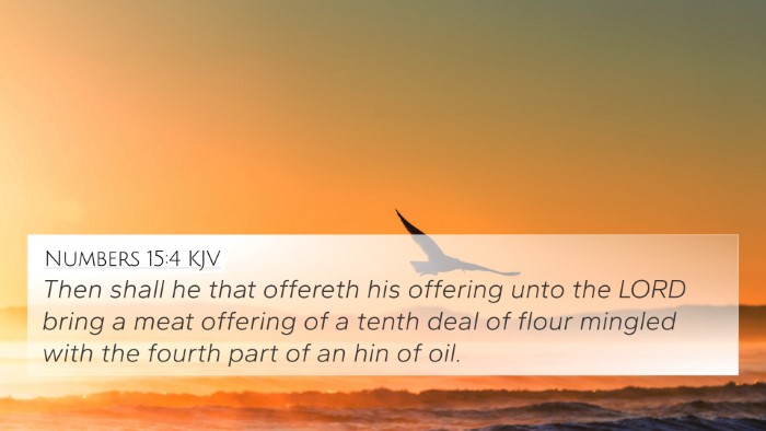 Numbers 15:4 KJV Bible Verse Image