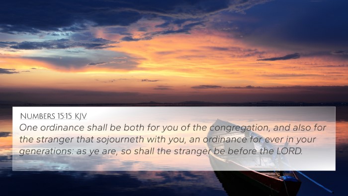 Numbers 15:15 KJV Bible Verse Image