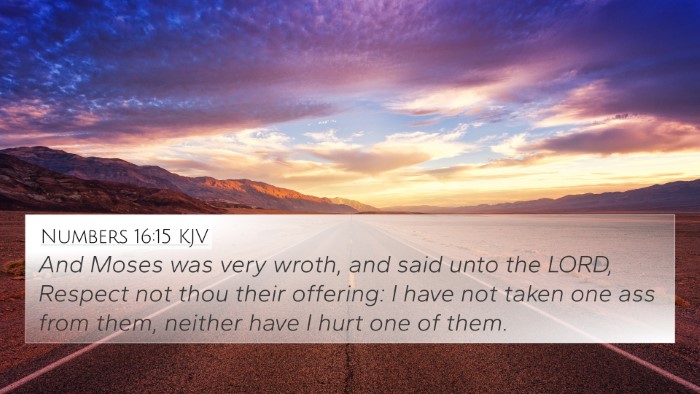 Numbers 16:15 KJV Bible Verse Image