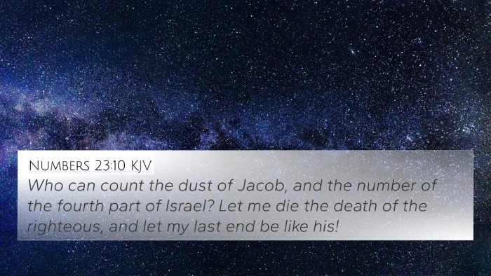 Numbers 23:10 KJV Bible Verse Image