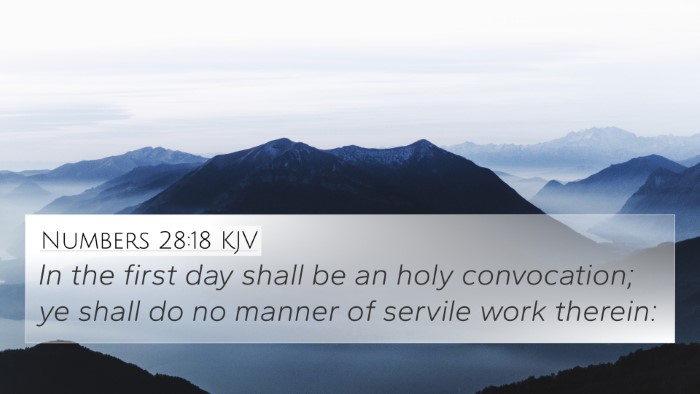 Numbers 28:18 KJV Bible Verse Image