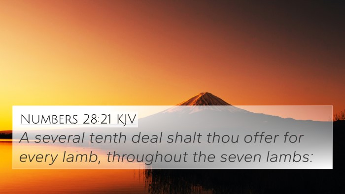 Numbers 28:21 KJV Bible Verse Image