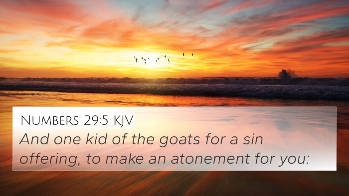 Numbers 29:5 KJV Bible Verse Image
