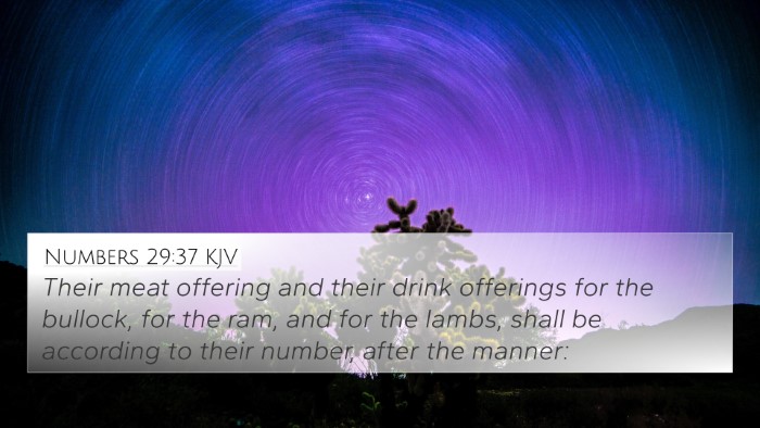 Numbers 29:37 KJV Bible Verse Image