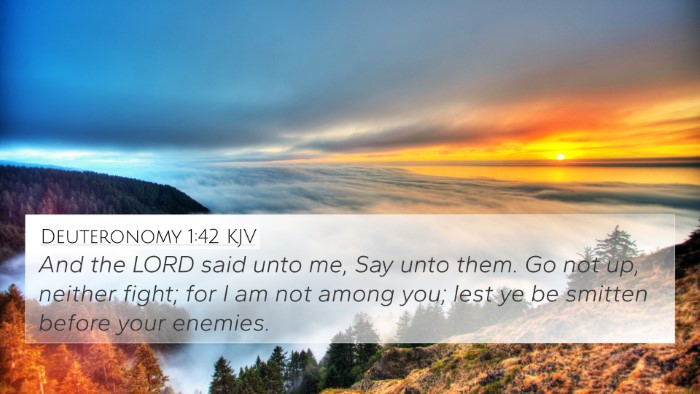 Deuteronomy 1:42 KJV Bible Verse Image