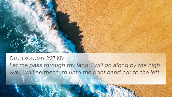 Deuteronomy 2:27 KJV Bible Verse Image