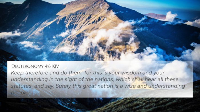 Deuteronomy 4:6 KJV Bible Verse Image