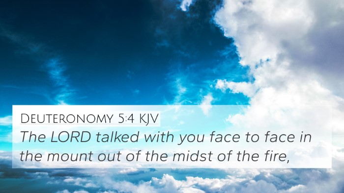 Deuteronomy 5:4 Explained