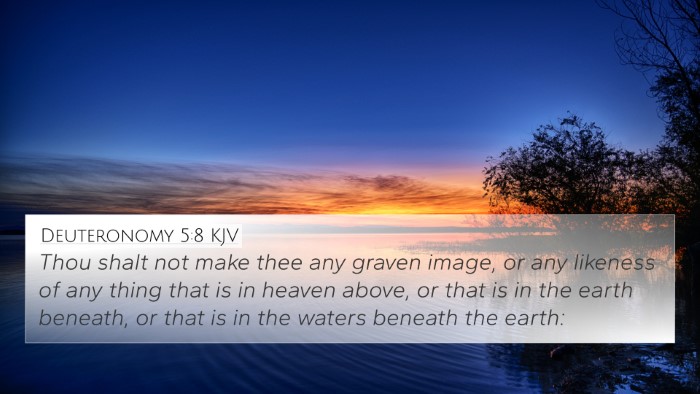 Deuteronomy 5:8 KJV Bible Verse Image