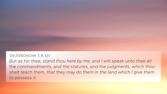 Deuteronomy 5:31 Explained