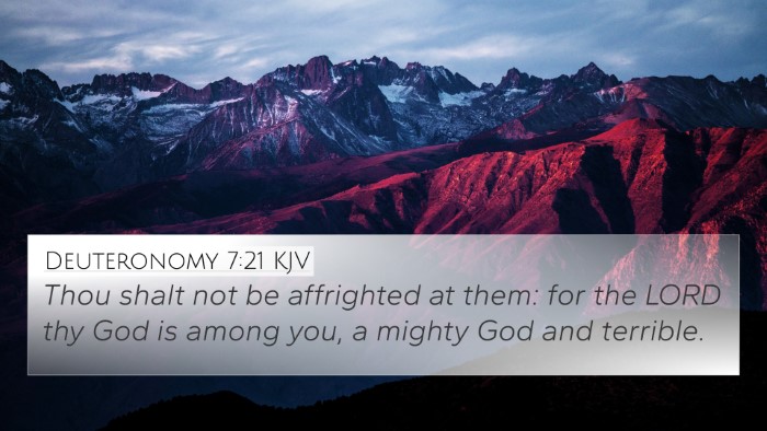 Deuteronomy 7:21 KJV Bible Verse Image