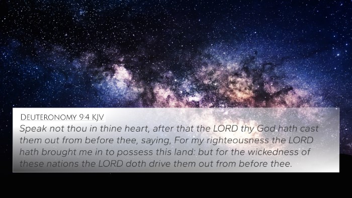 Deuteronomy 9:4 Explained