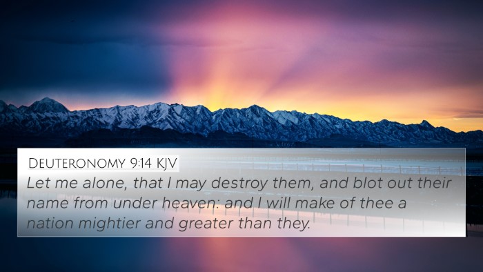 Deuteronomy 9:14 Explained