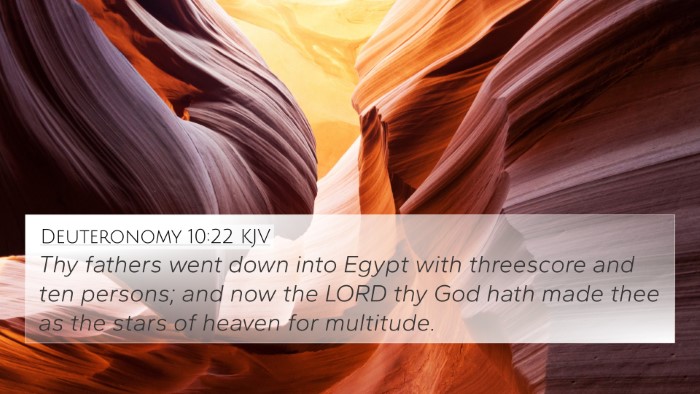 Deuteronomy 10:22 KJV Bible Verse Image