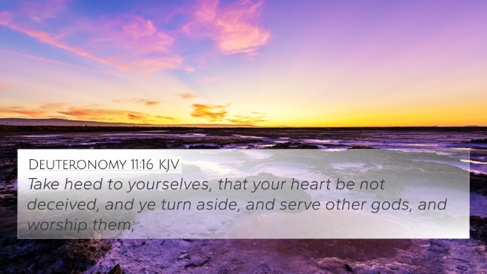 Deuteronomy 11:16 KJV Bible Verse Image