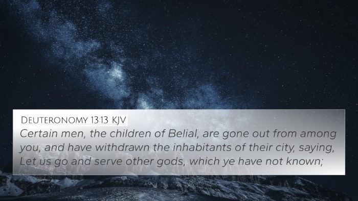 Deuteronomy 13:13 Explained