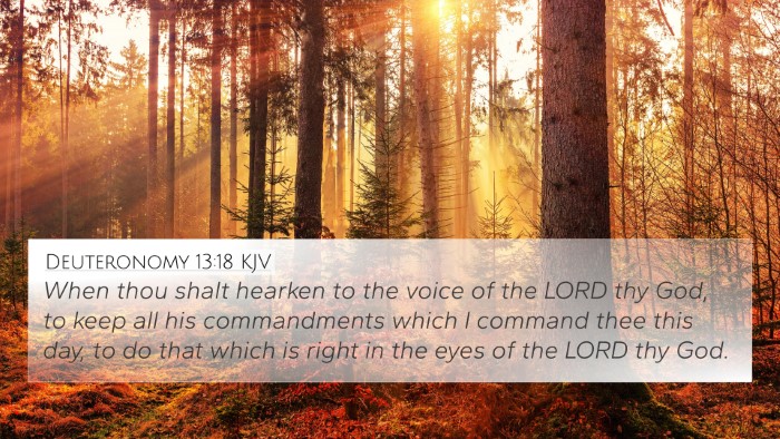 Deuteronomy 13:18 Explained