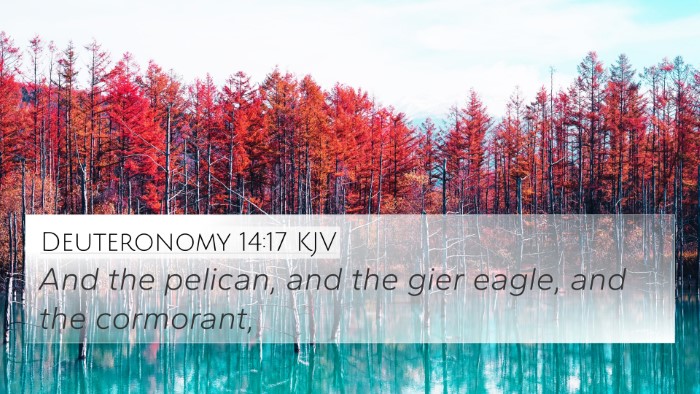Deuteronomy 14:17 KJV Bible Verse Image