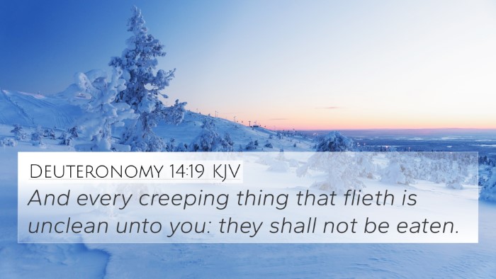 Deuteronomy 14:19 KJV Bible Verse Image