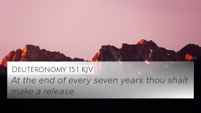Deuteronomy 15:1 KJV Bible Verse Image