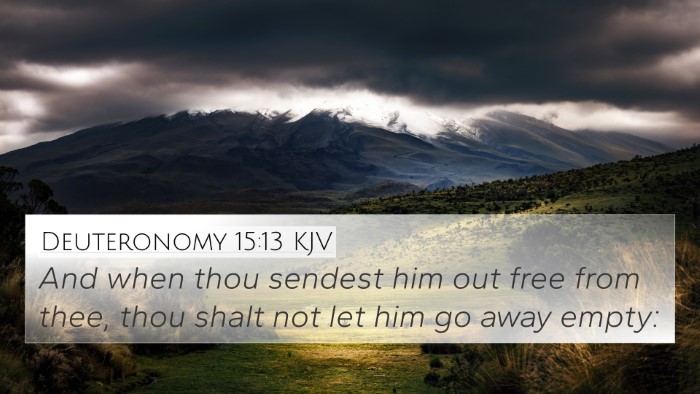 Deuteronomy 15:13 KJV Bible Verse Image