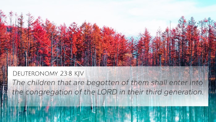 Deuteronomy 23:8 KJV Bible Verse Image