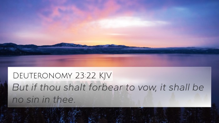 Deuteronomy 23:22 Explained
