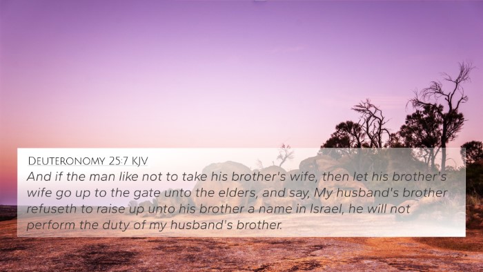 Deuteronomy 25:7 KJV Bible Verse Image