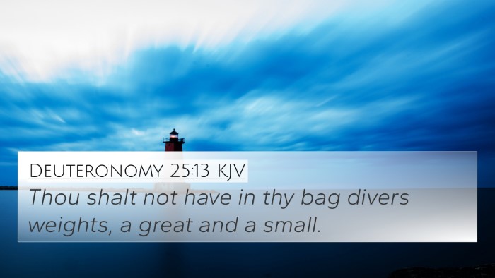 Deuteronomy 25:13 KJV Bible Verse Image