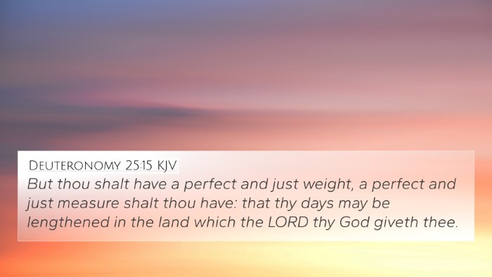 Deuteronomy 25:15 Explained